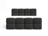 Boxspringbett mit Bettkasten 140x200 Rivon Schwarz