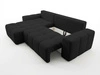 Ecksofa L-Form mit Schlaffunktion und Bettkasten Bresso Schwarz