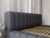 Polsterbett mit Bettkasten und Lattenrost 140x200 Italia Dunkelgrau