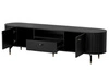 TV-Lowboard mit Schublade und Türen Soria Schwarz mat