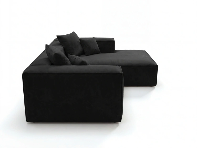 Ecksofa L Rechts Vellaro Schwarz