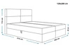 Boxspringbett mit Bettkasten 120x200 Hera Dunkelgrau