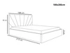 Polsterbett mit Bettkasten und Lattenrost 180x200 Orlo Hellgrau