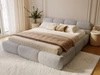 Polsterbett mit Bettkasten und Bettrost 180x200 Sweet Low Grau