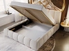 Polsterbett mit Bettkasten und Lattenrost 160x200 Cloud Bouclé-Stoff Beige