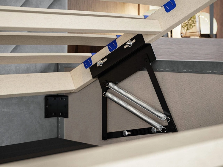 Polsterbett mit Bettkasten und Lattenrost 180x200 Andri Grün