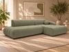 Ecksofa L-Form mit Schlaffunktion und Bettkasten Lisso Rechts Grün