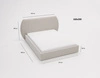 Polsterbett mit Lattenrost 160x200 Blossom - Beige