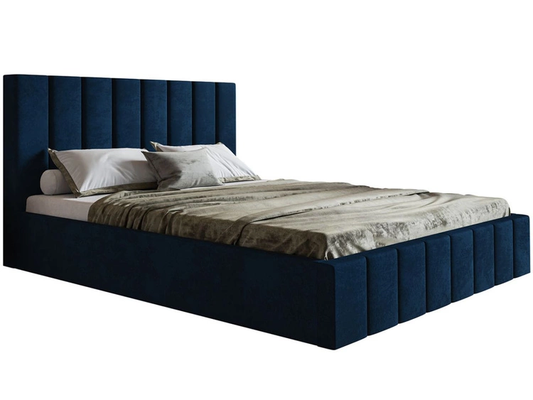 Polsterbett mit Bettkasten und Lattenrost 120x200 Siena Dunkelblau