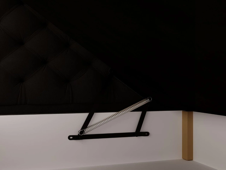 Boxspringbett mit Bettkasten 160x200 Bergamo Schwarz