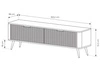 TV-Lowboard mit Türen 163 cm Latina Weiß