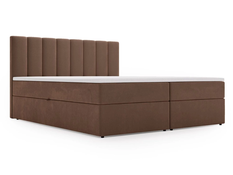 Boxspringbett mit Bettkasten 200x200 Mocca Braun