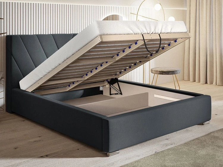Polsterbett mit Bettkasten und Lattenrost 160x200 Tivoli Beige