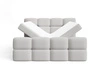 Boxspringbett mit Bettkasten 160x200 Rivon Hellgrau