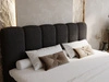 Boxspringbett mit Bettkasten 140x200 Bouclé-Stoff Cloud Schwarz