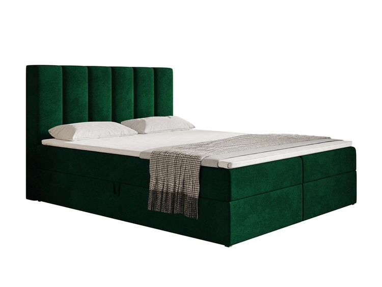 Boxspringbett mit Bettkasten 180x200 Cascada Grün