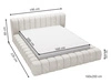 Polsterbett mit Bettkasten und Lattenrost 180x200 Italia Blau