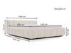 Polsterbett mit Bettkasten und Lattenrost 140x200 Cloud Low Braun