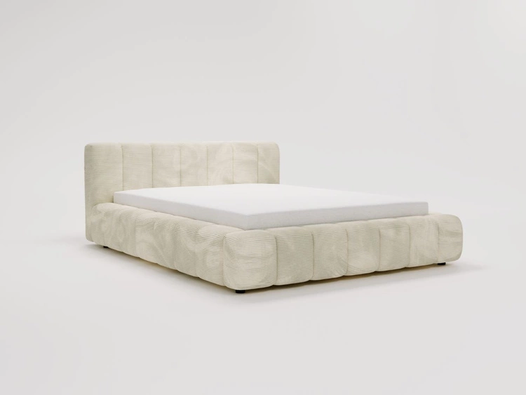 Polsterbett mit Bettkasten und Lattenrost 120x200 Ibiza Creme