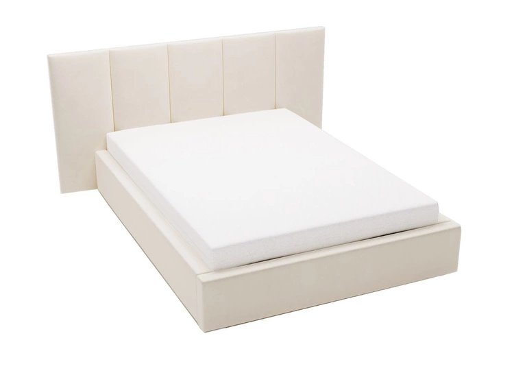 Polsterbett mit Bettkasten und Lattenrost 140x200 Lizbona Beige