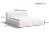Polsterbett mit Bettkasten und Lattenrost 120x200 Aubi Creme