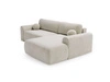 Ecksofa L-Form mit Schlaffunktion und Bettkasten Savana Rechts Hellbeige