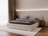 Polsterbett mit Bettkasten und Lattenrost 200x200 Palermo Beige