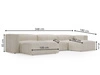 Wohnlandschaft Universell Moderne Cord Ecksofa Landi Grün