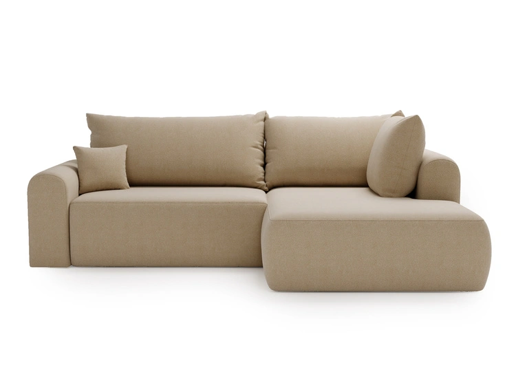 Ecksofa L-Form mit Schlaffunktion und Bettkasten Savana Bis Beige