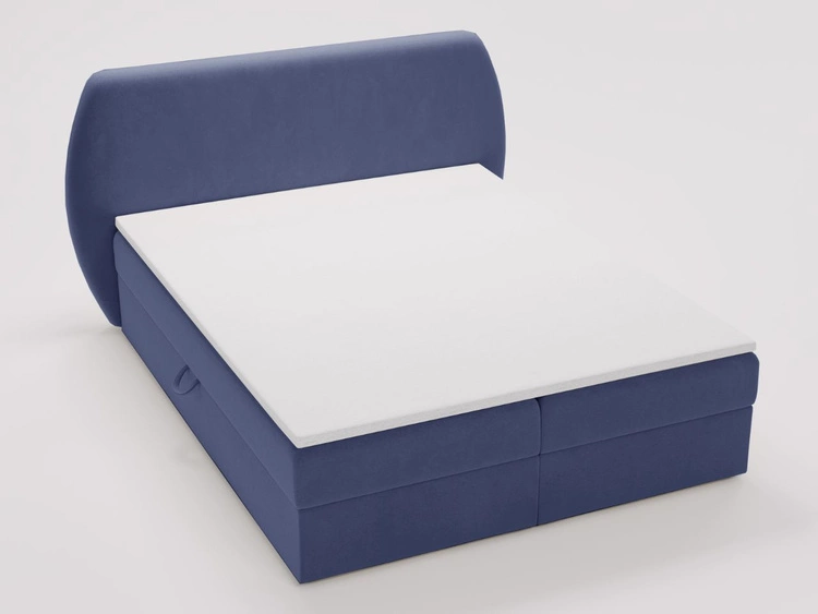 Boxspringbett mit Bettkasten 160x200 Bogota Dunkelblau