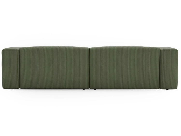 Ecksofa L-Form Rechts Moderne Cord Ecksofa Landi Grün