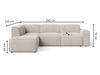 Ecksofa L-Form Rechts Eluno Grau