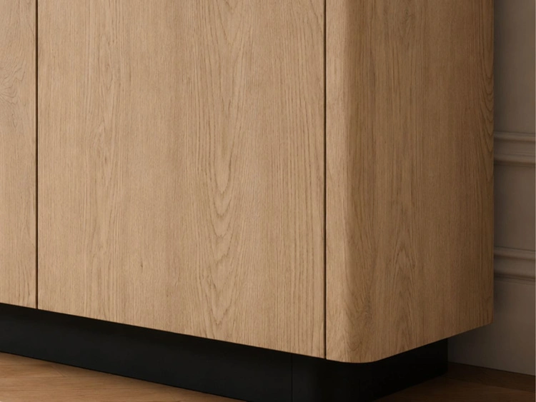 Kommode mit Türen und Schubladen 160 cm Fascino Eiche Cremona, Schwarz