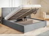 Polsterbett mit Bettkasten und Lattenrost 180x200 Tesis Dunkelgrau
