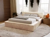 Polsterbett mit Bettkasten und Lattenrost 140x200 Lago Beige