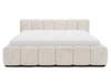 Polsterbett ohne Bettkasten mit Lattenrost 160x200 Cloud Low aus Samtstoff Beige