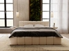 Polsterbett mit Bettkasten und Lattenrost 180x200 Split Creme