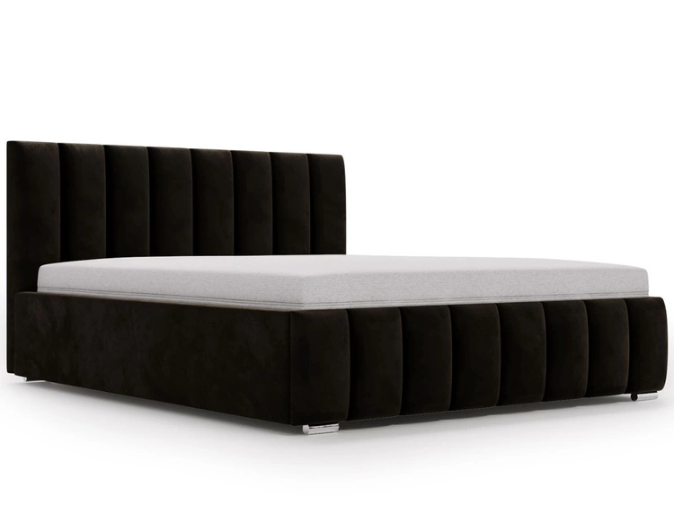 Polsterbett mit Bettkasten und Lattenrost 120x200 Neos Schwarz