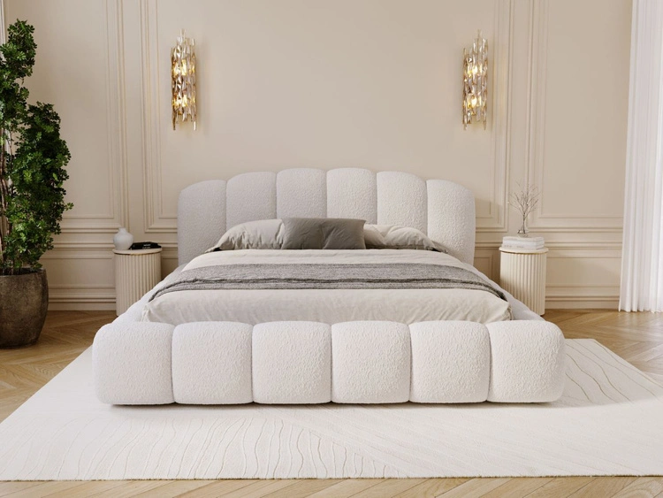 Polsterbett mit Stauraum und Lattenrost 140x200 Cloud Soft Beige