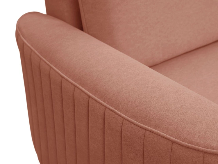 Ecksofa L-Form Links mit Schlaffunktion und Bettkasten Limon Orange