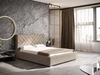 Polsterbett mit Bettkasten und Lattenrost 160x200 Tonale Beige