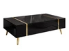 Couchtisch auf goldenen Beinen im Glamour-Stil Lunelie Schwarz Hochglanz