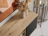 Hängendes TV-Lowboard mit Türen Vivance Schwarz und Eiche Artisan