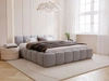 Polsterbett mit Bettkasten und Lattenrost 160x200 Cloud Low Grau