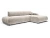 Ecksofa L-Form mit Schlaffunktion und Bettkasten Lisso Rechts Cremefarben