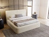 Polsterbett mit Bettkasten und Lattenrost 140x200 Amaro Beige