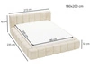 Polsterbett mit Bettkasten und Lattenrost 180x200 Ibiza Beige