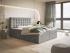 Boxspringbett mit Bettkasten 160x200 Denza Grau