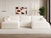 Wohnlandschaft mit Schlaffunktion und Bettkasten Serene Creme