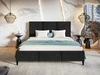 Polsterbett mit Lattenrost 180x200 Trio Schwarz